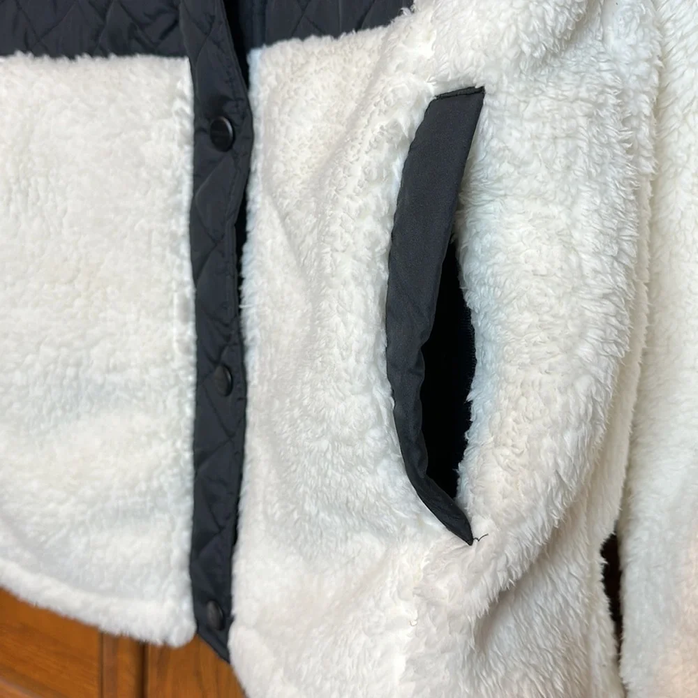 Madden Girl Sherpa Quilted Jacket - Size Large
